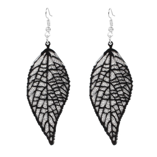 Frosted Leaf Retro Earrings