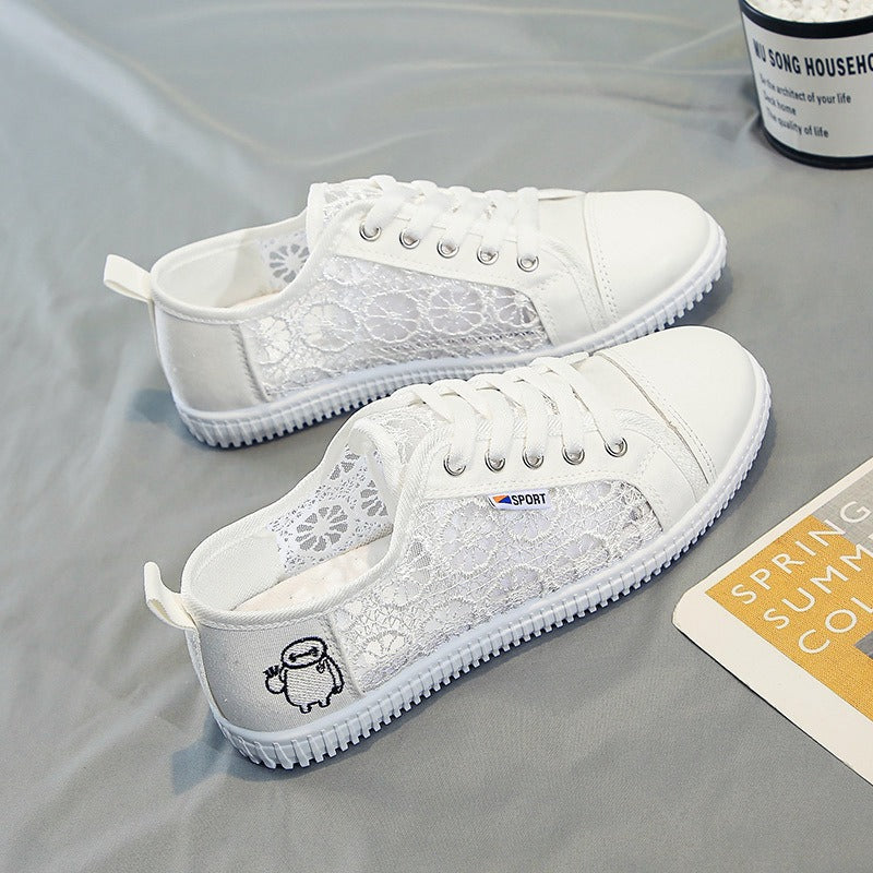 Mesh Lace Flat Shoes