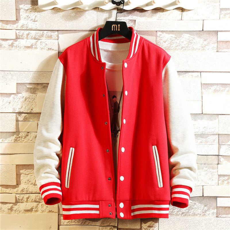Men's Loose Baseball Jacket – Casual Stand Collar Coat