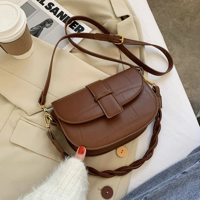 Chic Winter PU Shoulder Bag