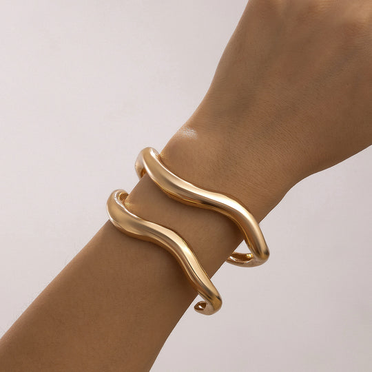 Flux Wide Alloy Bracelet
