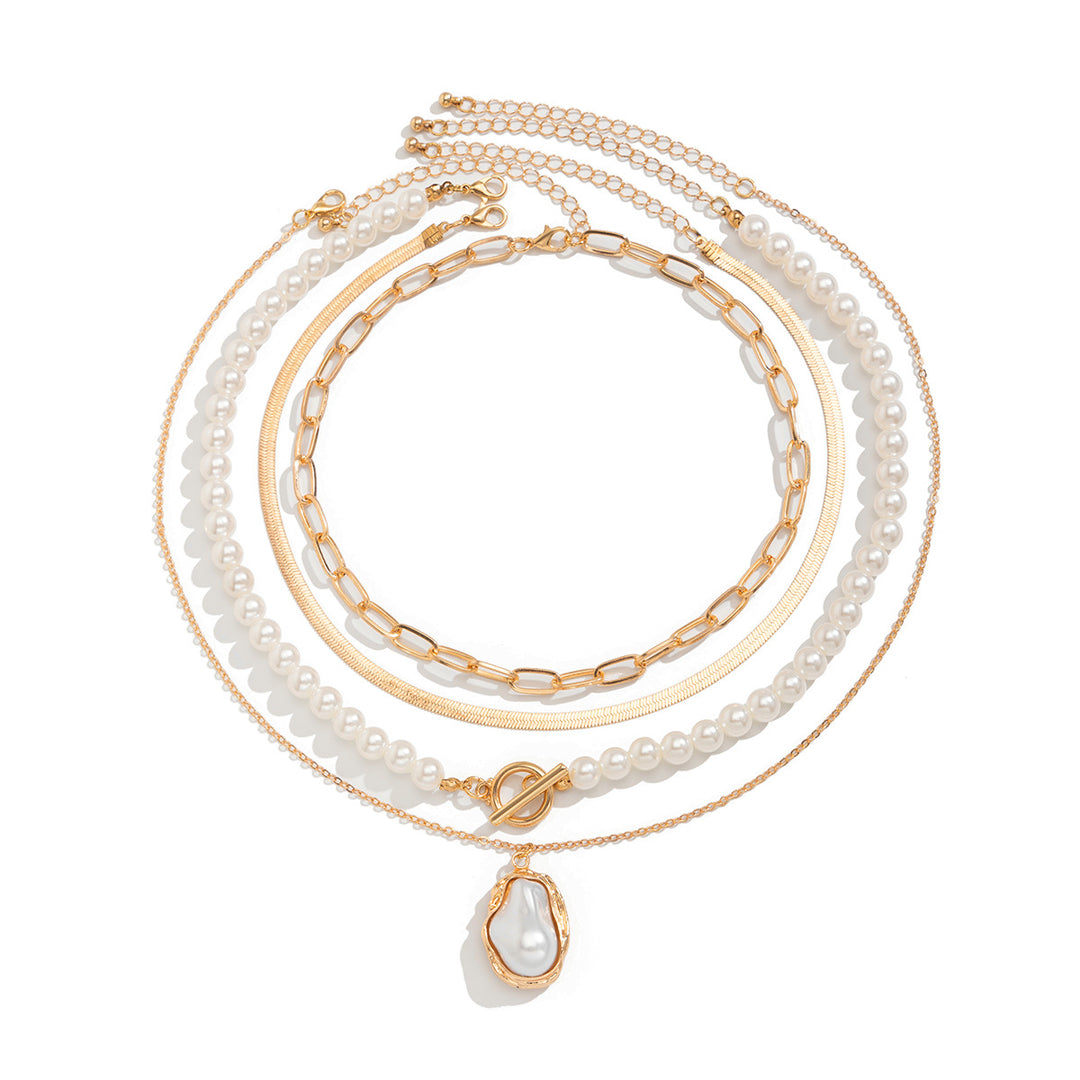 Orbit Pearl Multi-Layer Necklace