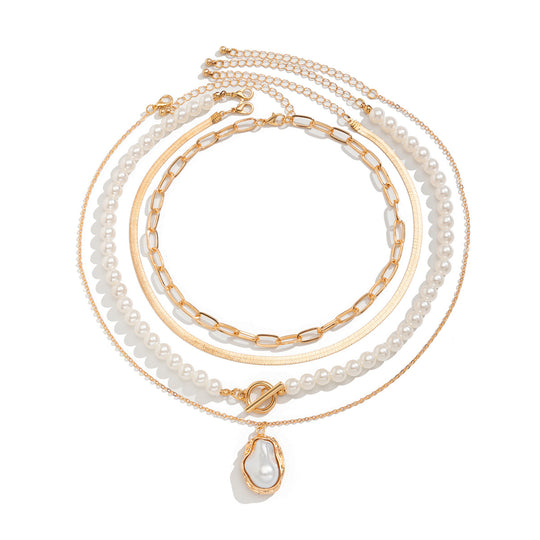 Orbit Pearl Multi-Layer Necklace