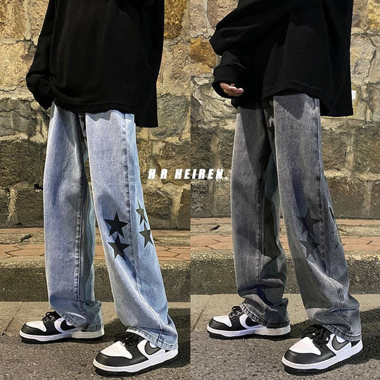 High Street Pentagram Wide-Leg Jeans
