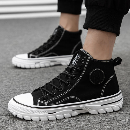 UrbanEdge High-Top Canvas Sneakers