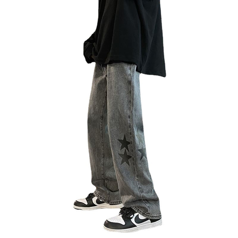 High Street Pentagram Wide-Leg Jeans