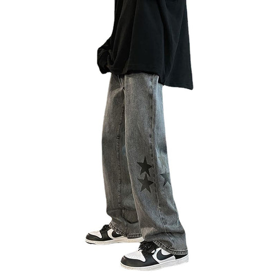 High Street Pentagram Wide-Leg Jeans
