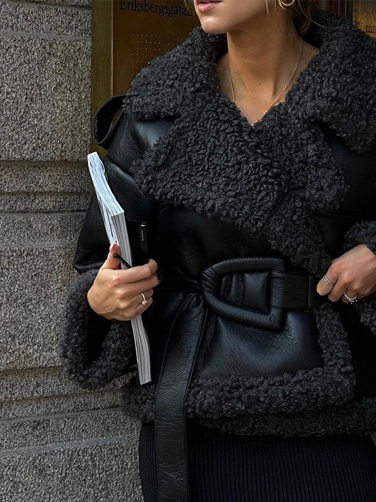 Women's Autumn/Winter Fur-Collar Short Jacket