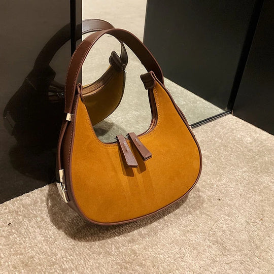 Velour Saddle Luxe Bag