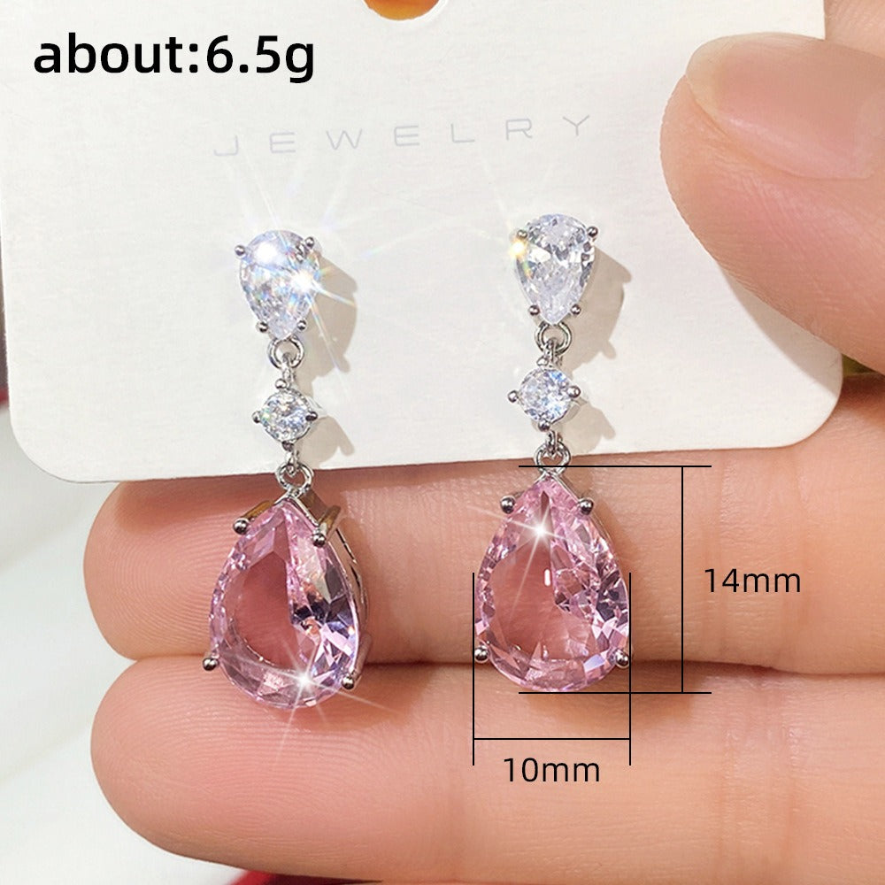 Pear-Shaped Water Drop Earrings