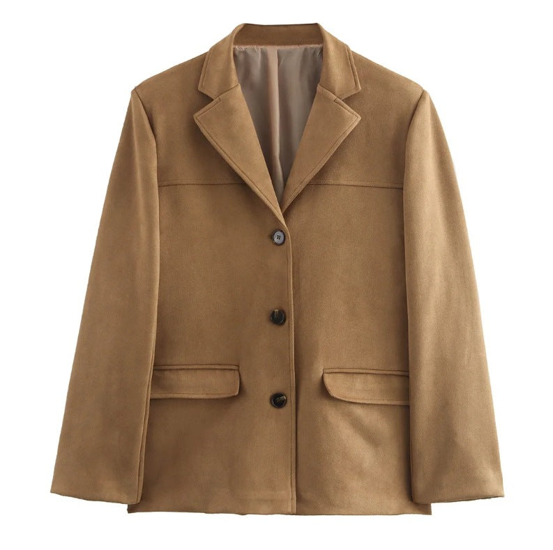 Retro suede jacket jacket