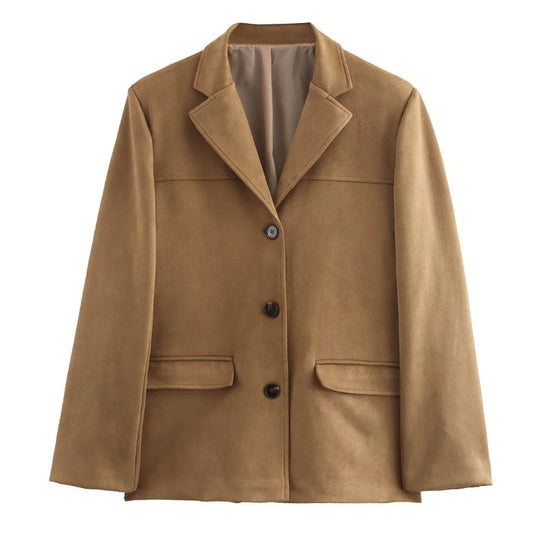 Retro suede jacket jacket