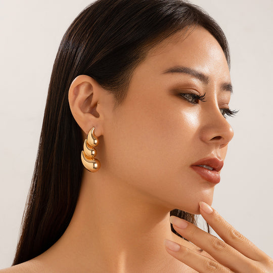 Luxury Geometric Water Drop Earrings