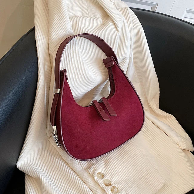 Velour Saddle Luxe Bag