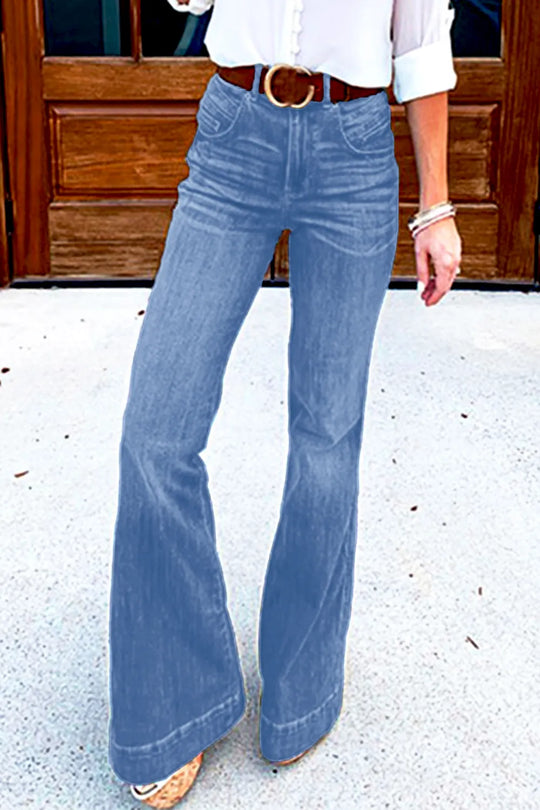 Flare Jeans with Pockets Plus Size