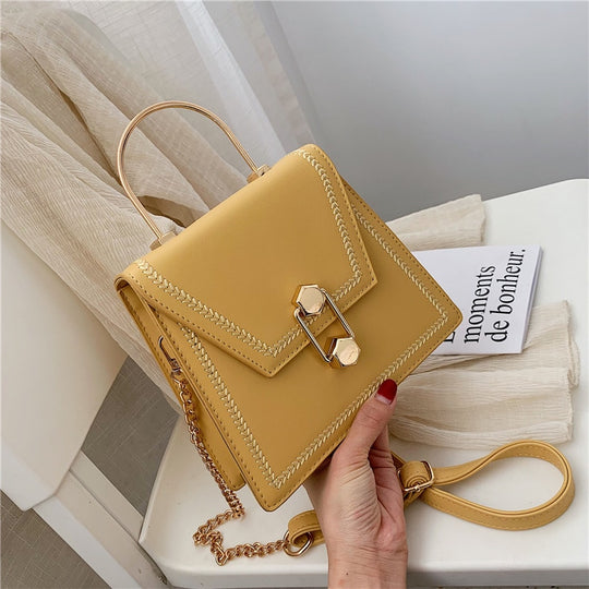 Metal Handle Chic Handbag