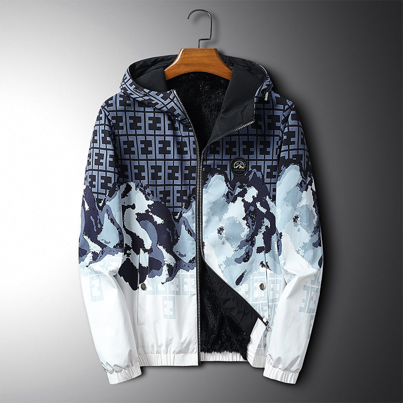 Men’s Hooded Velvet & Cotton Jacket