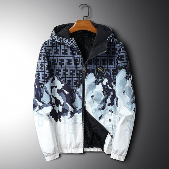 Men’s Hooded Velvet & Cotton Jacket