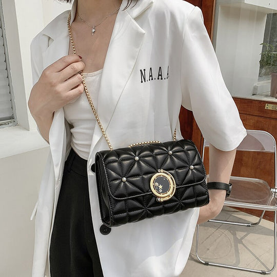 Luxe Lattice Chain Shoulder Bag