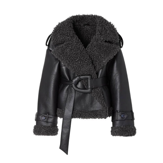 Women's Autumn/Winter Fur-Collar Short Jacket