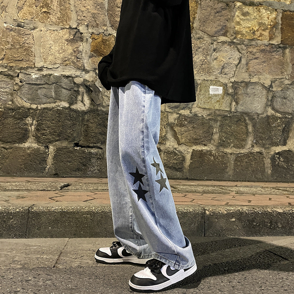 High Street Pentagram Wide-Leg Jeans