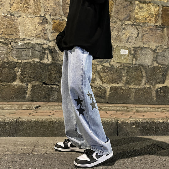 High Street Pentagram Wide-Leg Jeans