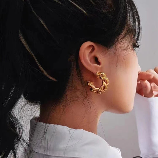 Cool Style Big Thick Circle Hoop Earrings
