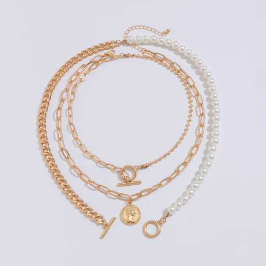 Twist & Pearl Multi-Layer Necklace