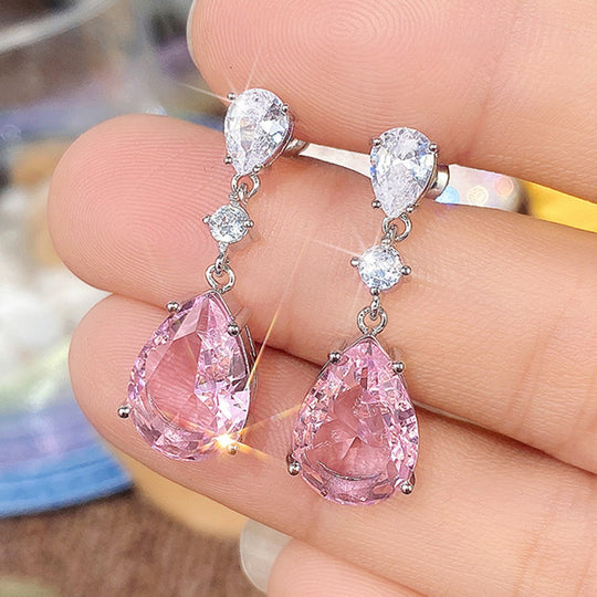 Pear-Shaped Water Drop Earrings