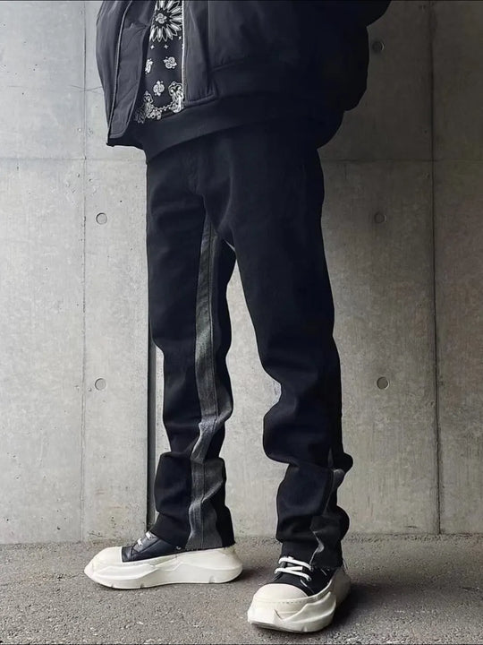 Contrast Bootcut Jeans