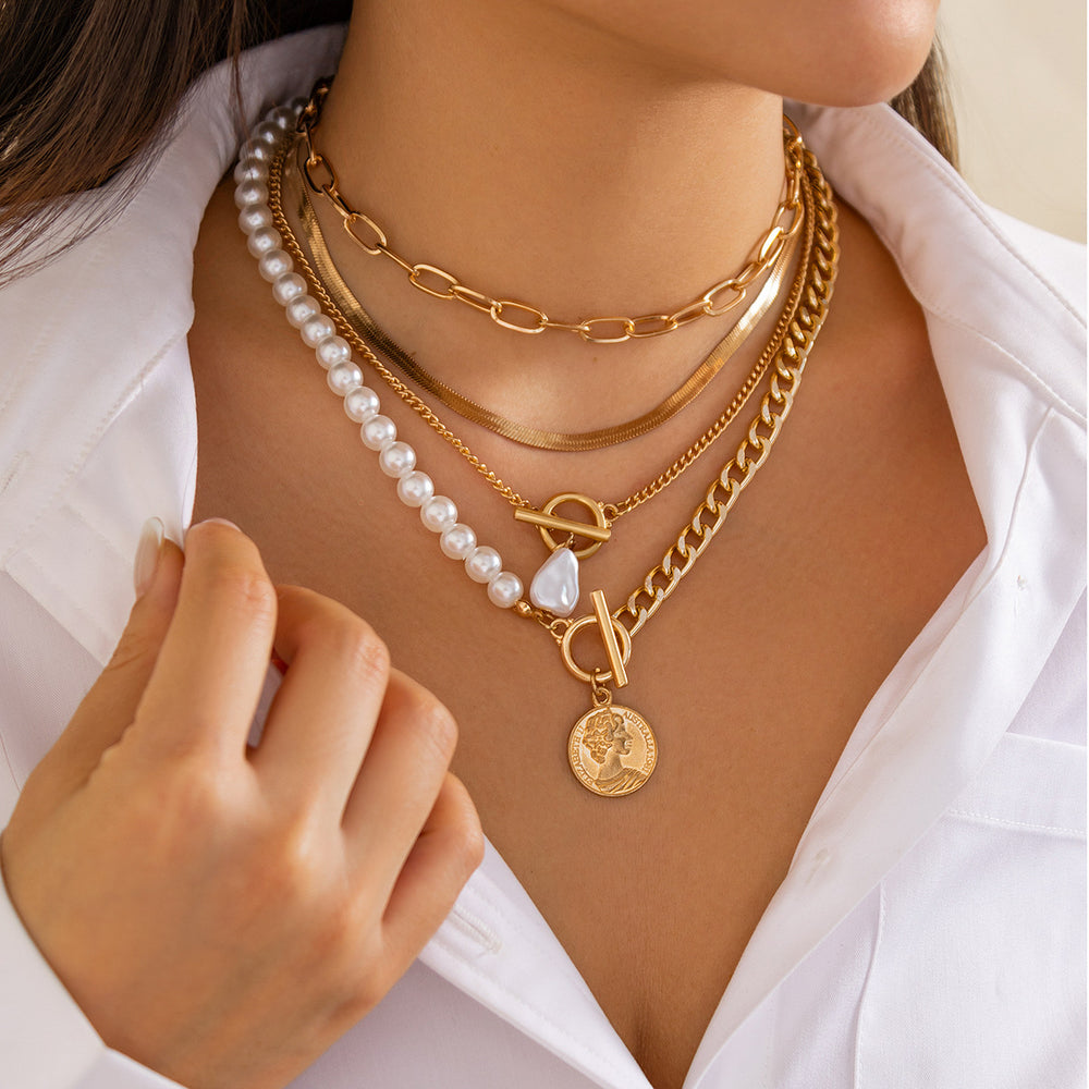 Orbit Pearl Multi-Layer Necklace