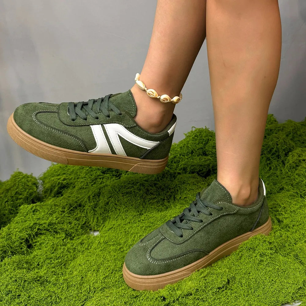 Casual Sporty Lace-Up Sneakers