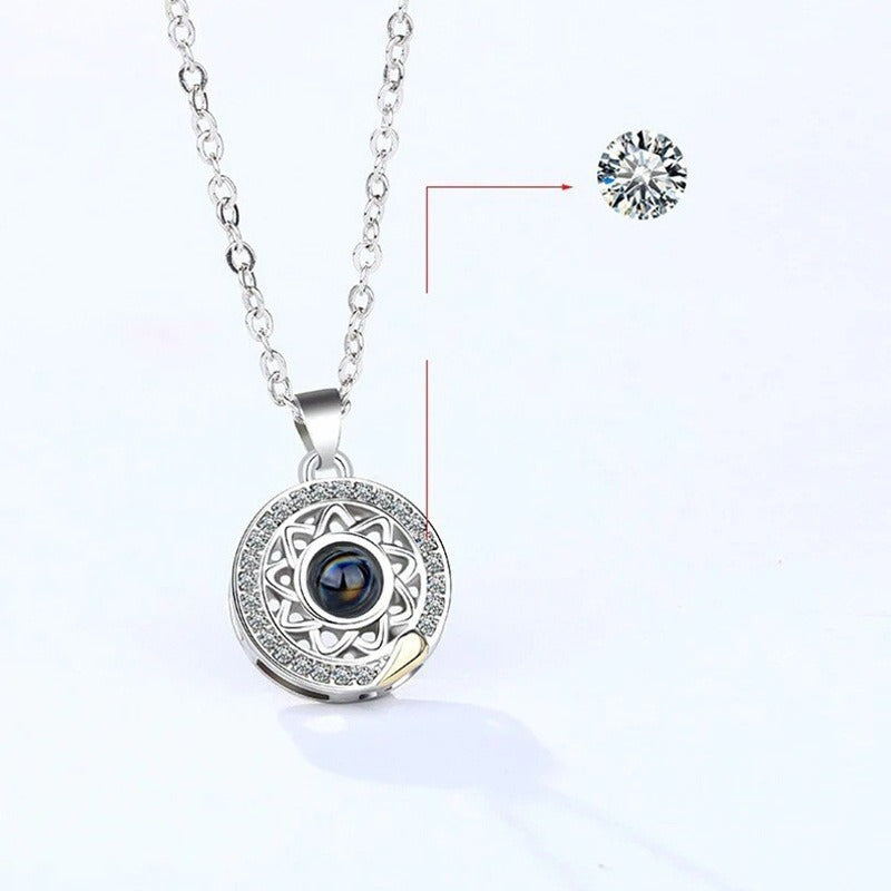Ins Niche Sun & Moon Couple Pendant – Magnetic Clavicle Chain for Lovers