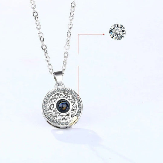 Ins Niche Sun & Moon Couple Pendant – Magnetic Clavicle Chain for Lovers