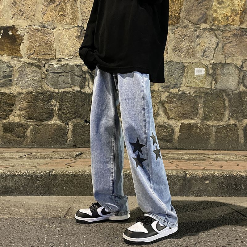 High Street Pentagram Wide-Leg Jeans