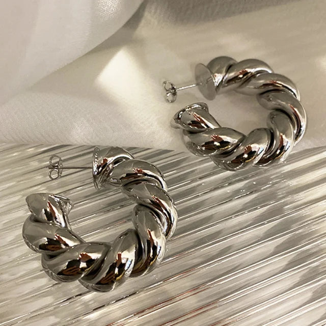 Cool Style Big Thick Circle Hoop Earrings