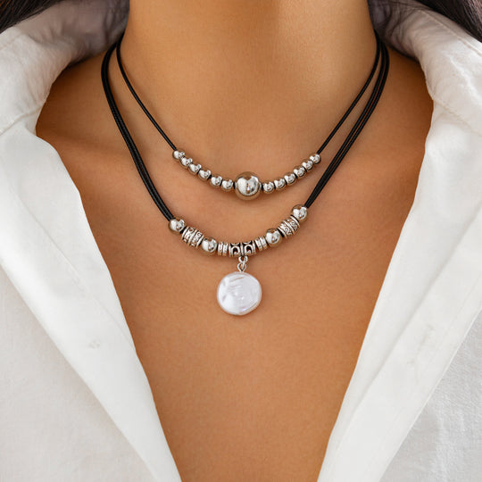 Vintage Wax Thread Layered Necklace