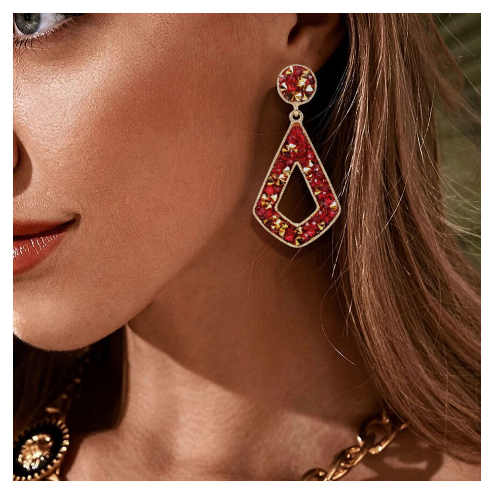 Luxe Geometry Diamond Earrings
