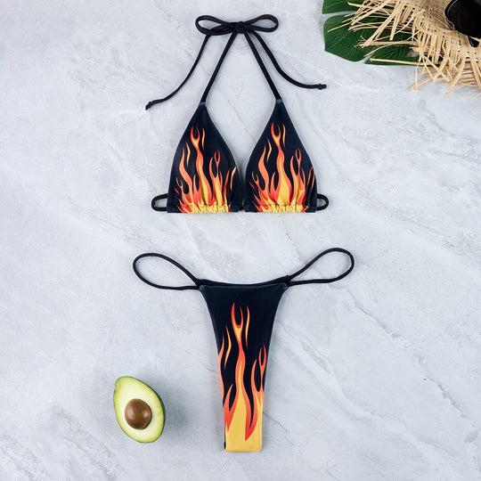 Flame bikini swimsuit