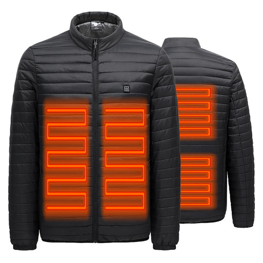 USB Heated Cotton Jacket – Unisex 4-Zone Winter Warming Coat