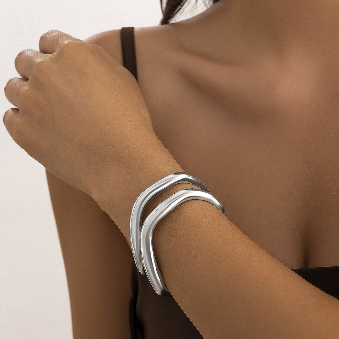 Flux Wide Alloy Bracelet