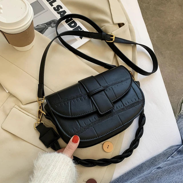 Chic Winter PU Shoulder Bag