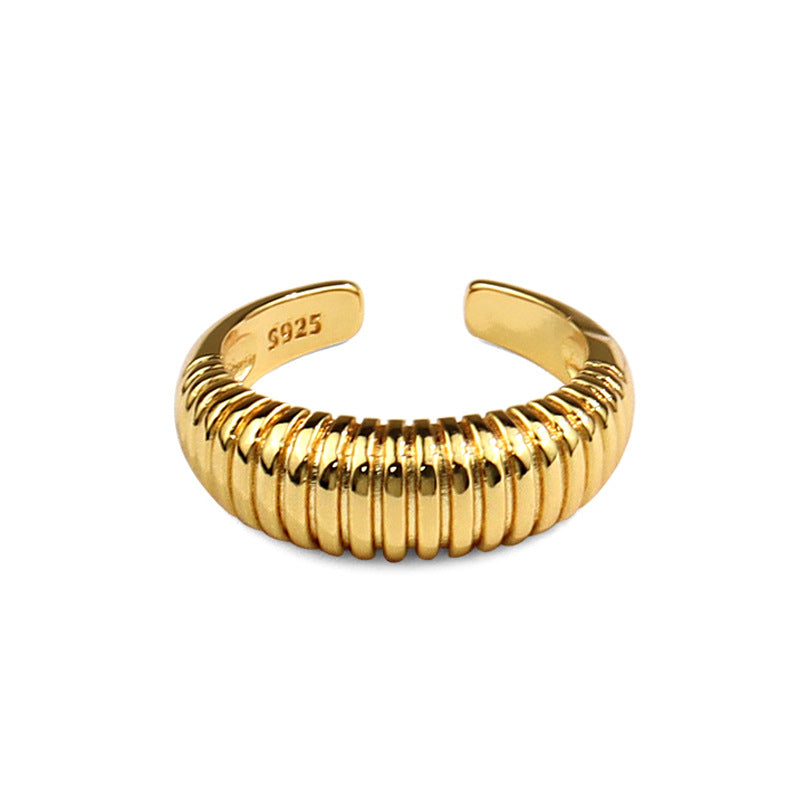 HK Spiral Texture Open Ring