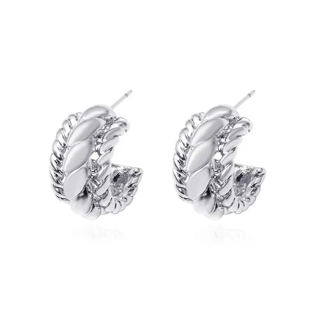 Gold Tone Stud Earrings