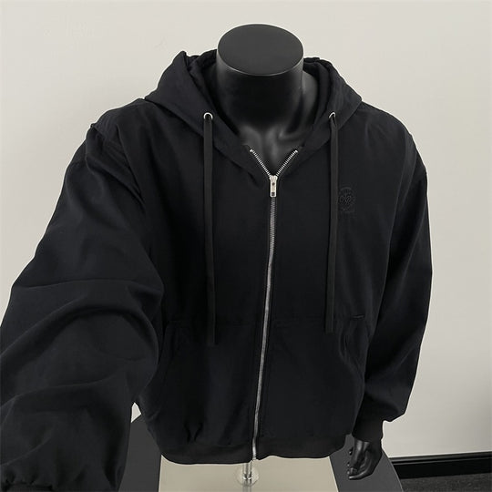 Retro college style hooded Barn style jacket