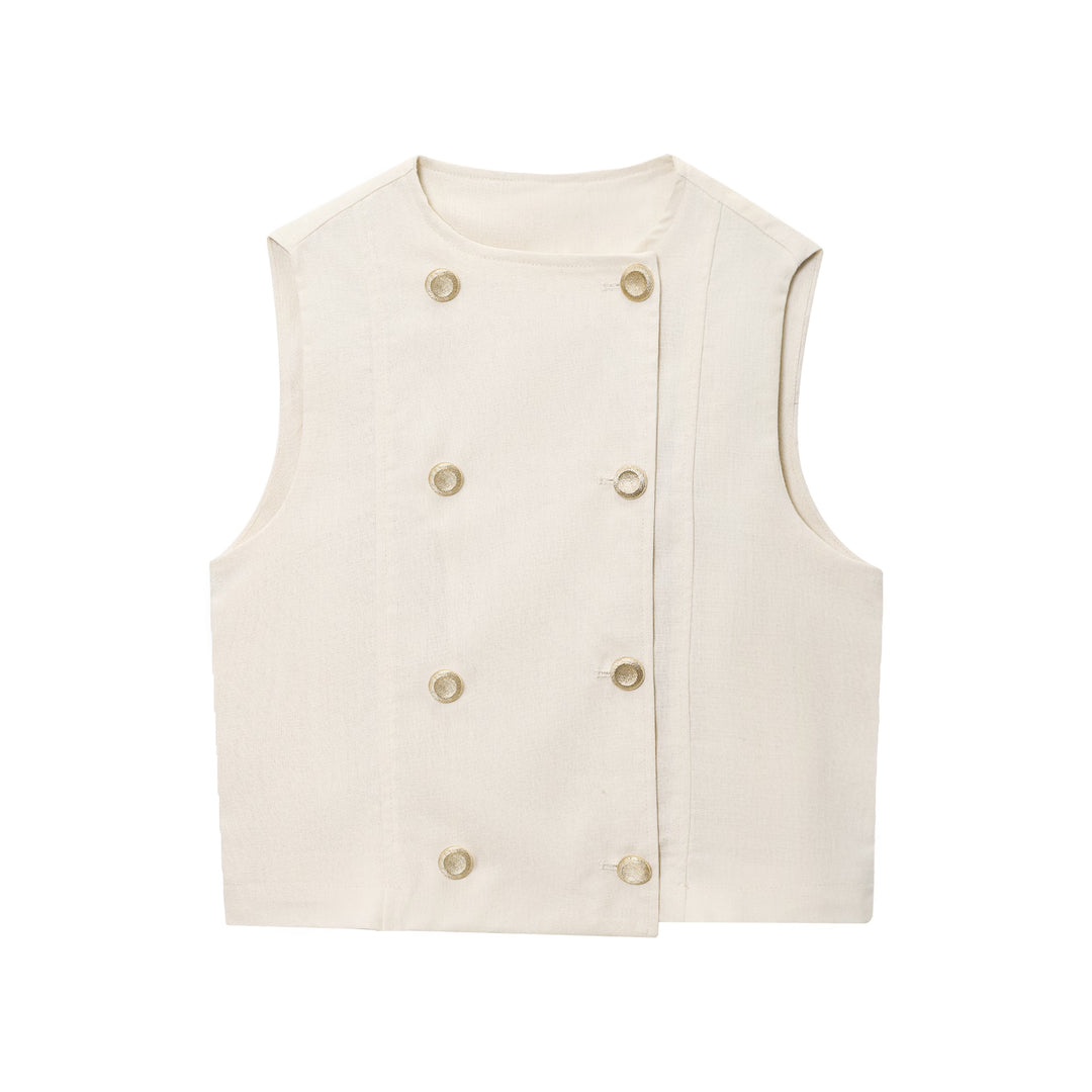 Linen Chic Vest & Shorts Set