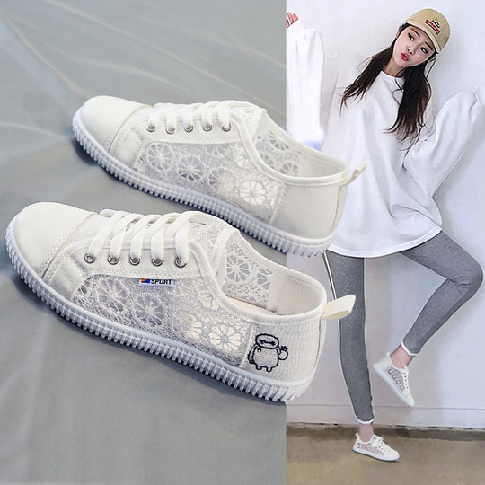 Mesh Lace Flat Shoes