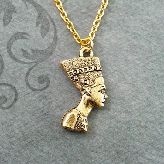Ancient Egyptian Nefertiti Pharaoh Pendant Necklace