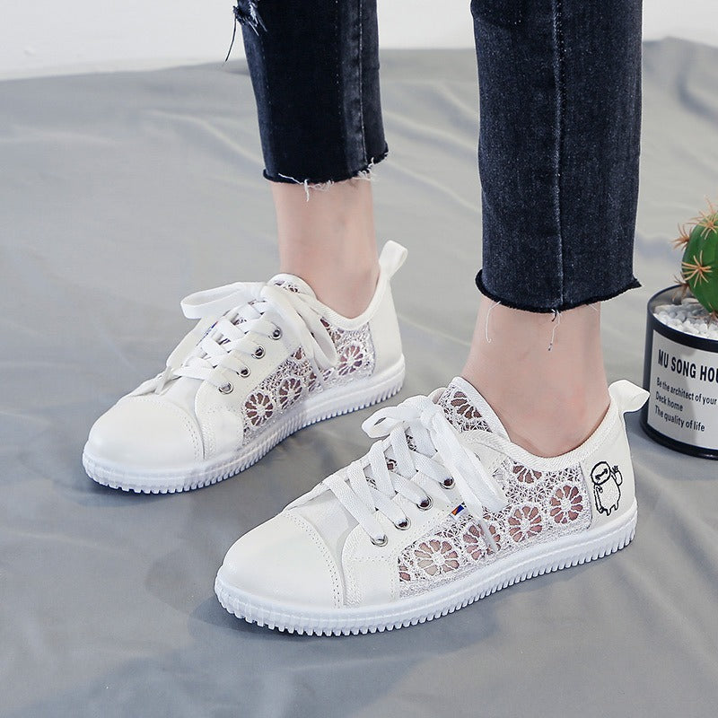 Mesh Lace Flat Shoes