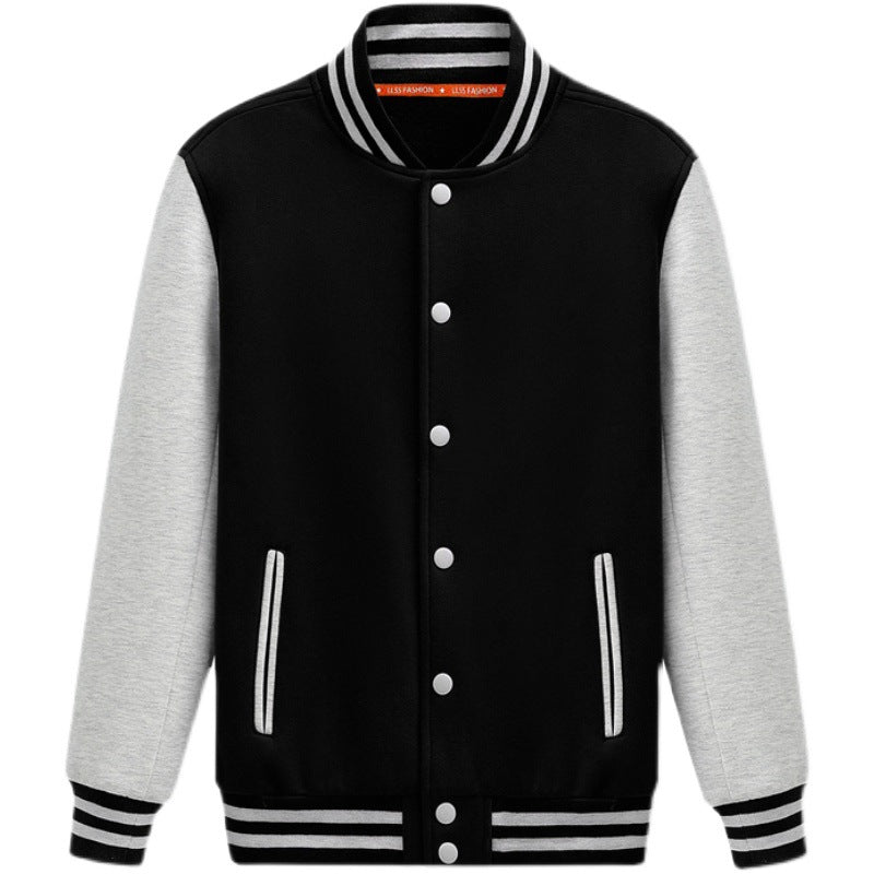 Men's Loose Baseball Jacket – Casual Stand Collar Coat